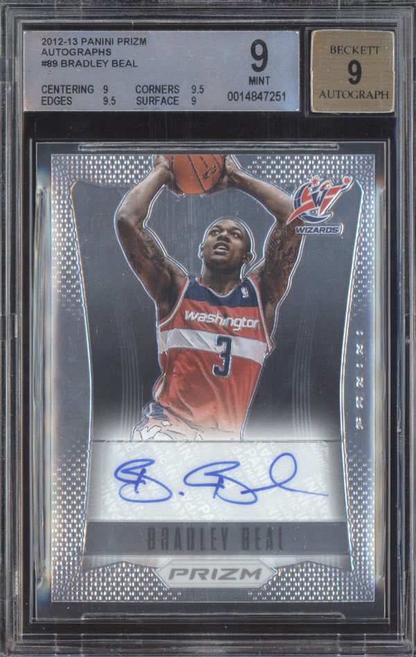 Bradley Beal 2012-13 Panini Prizm 89 Auto RC BGS 9 -9 Auto