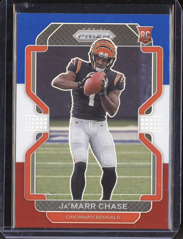 Ja'Marr Chase 2021 Panini Prizm Red/White/Blue RC