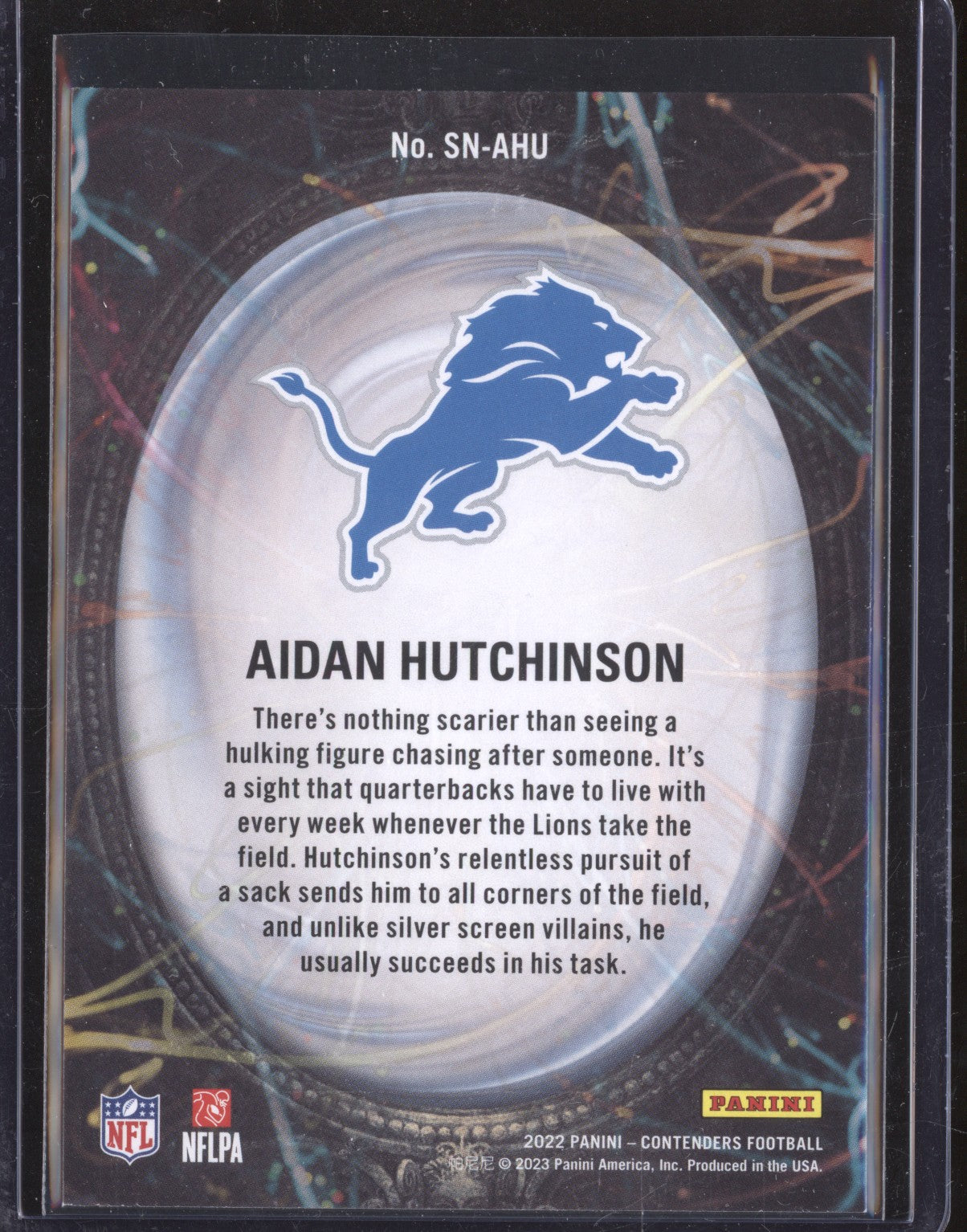 Aidan Hutchinson 2022 Panini Contenders SN-AHU Supernatural RC