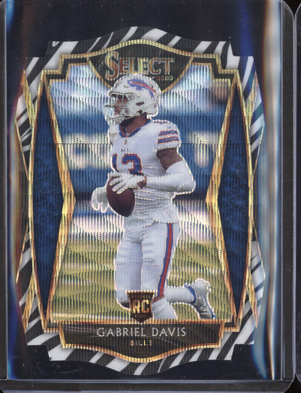 Gabriel Davis 2020 Panini Select Premier Level Zebra RC