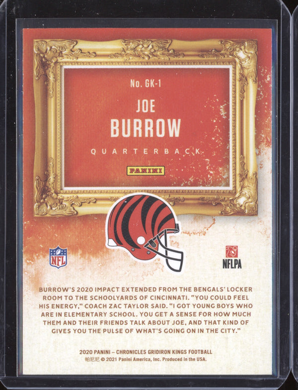 Joe Burrow 2020 Panini Chronicles GK-1 Gridiron Kings RC