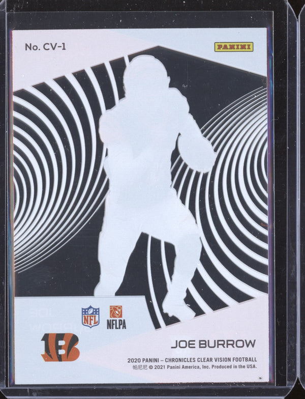 Joe Burrow 2020 Panini Chronicles Clear Vision RC