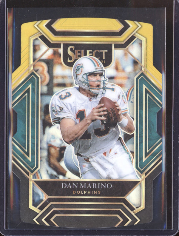 Dan Marino 2021 Panini Select 235 Black Gold Die Cut