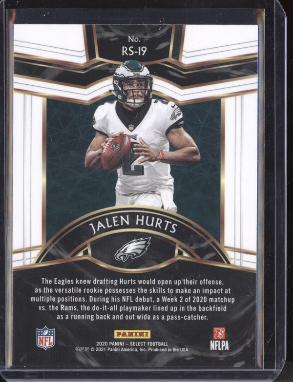 Jalen Hurts 2020 Panini Select RS-19 Rookie Selections RC