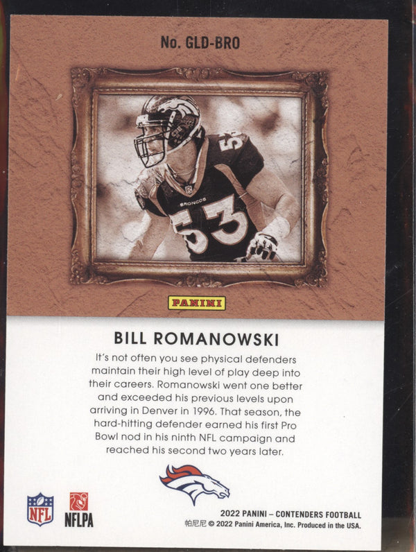 Bill Romanowski 2022 Panini Contenders GLD-BRO Gladiators