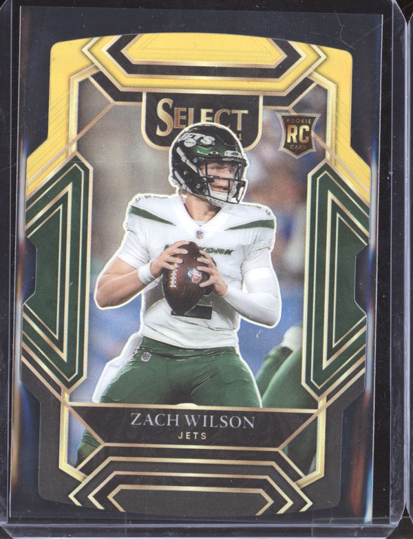 Zach Wilson 2021 Panini Select 244 Black Gold Die Cut RC