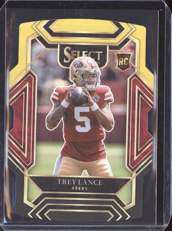 Trey Lance 2021 Panini Select 245 Black Gold Die Cut RC