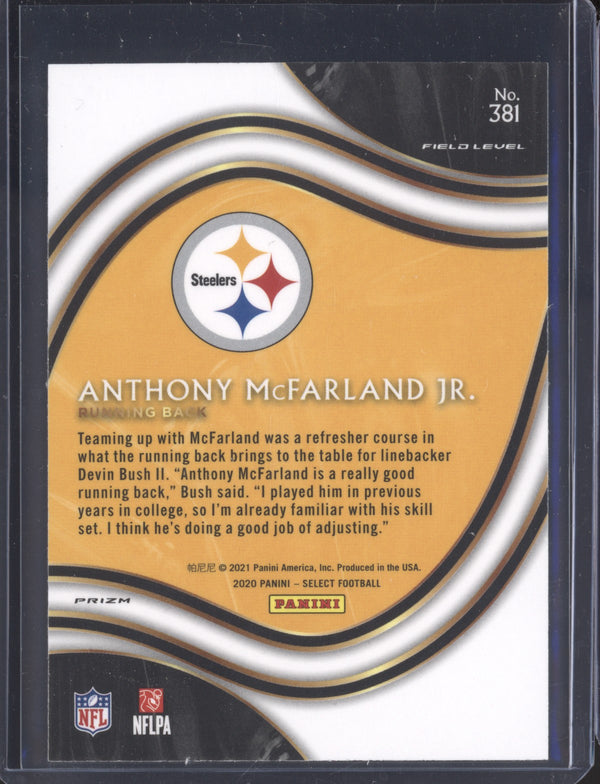 Anthony McFarland Jr 2020 Panini Select Field Level Silver RC