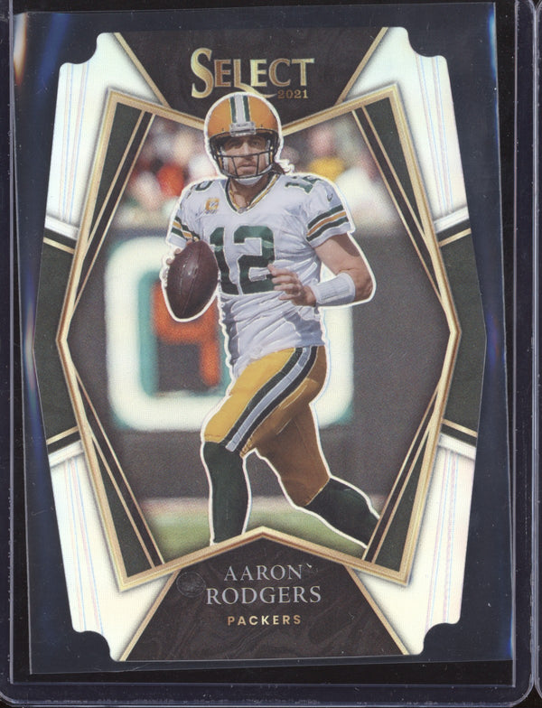 Aaron Rodgers 2021 Panini Select 114 Silver Die Cut