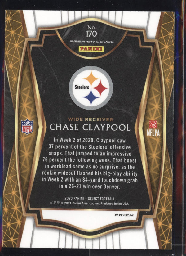 Chase Claypool 2020 Panini Select Premier Level Silver RC