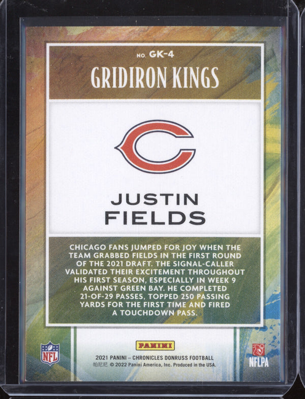 Justin Fields 2021 Panini Chronicles GK-4 Gridiron Kings  RC