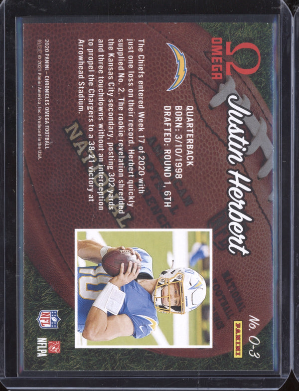 Justin Herbert 2020 Panini Chronicles O-3 Omega RC