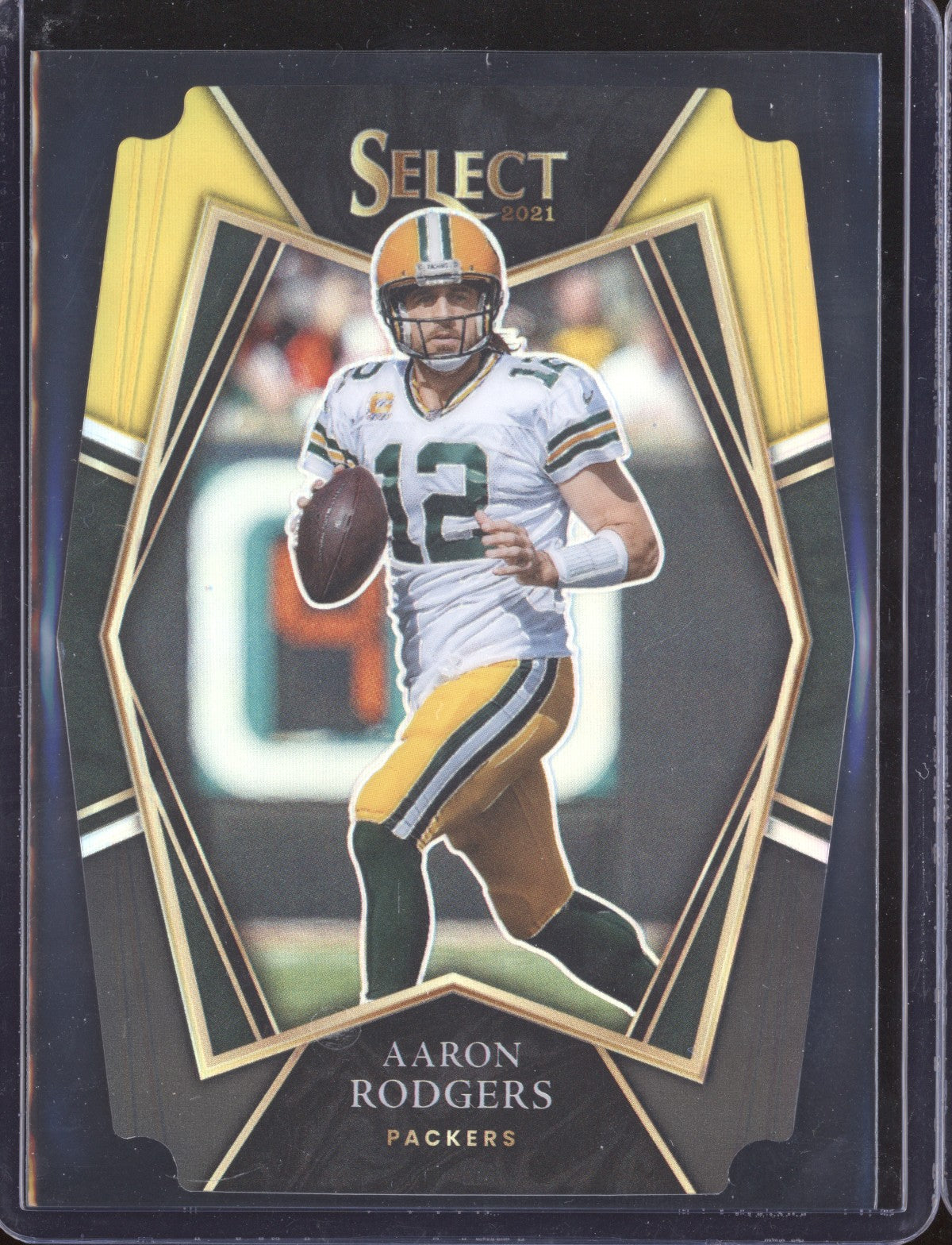 Aaron Rodgers 2021 Panini Select 114 Black Gold Die Cut