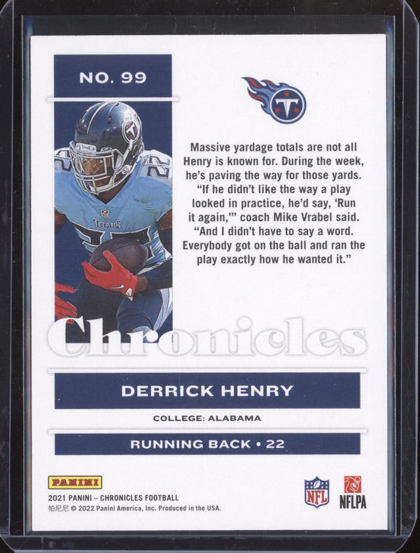 Derrick Henry 2021 Panini Chronicles 99 Blue 83/99