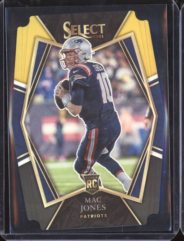 Mac Jones 2021 Panini Select 151 Black Gold Die Cut RC