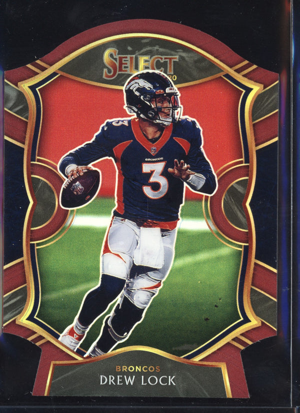 Drew Lock 2020 Panini Select Concourse Red Die Cut