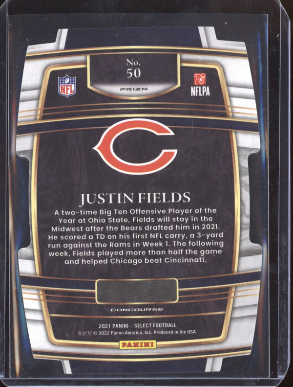 Justin Fields 2021 Panini Select 50 Silver Die Cut RC