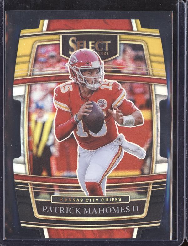 Patrick Mahomes II 2021 Panini Select 2 Black Gold Die Cut