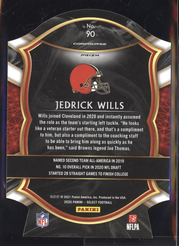 Jedrick Wills 2020 Panini Select Concourse Red Die Cut RC