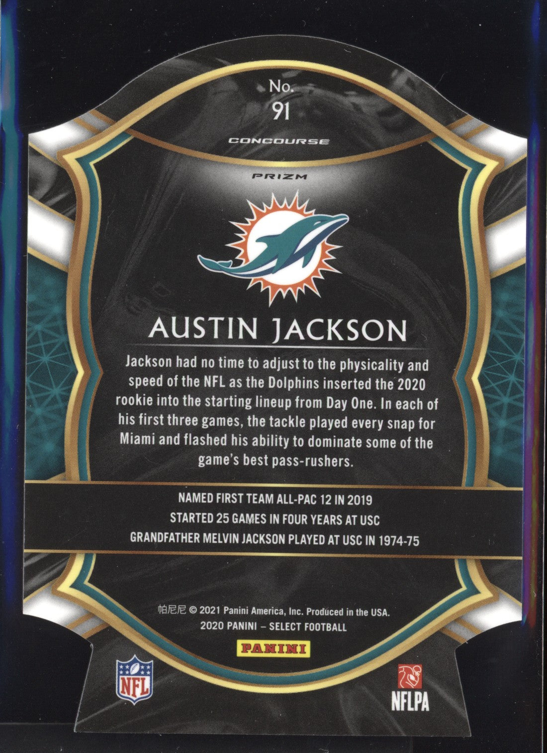 Austin Jackson  2020 Panini Select Concourse Red Die Cut RC