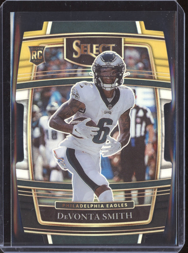 DeVonta Smith 2021 Panini Select 49 Black Gold Die Cut RC