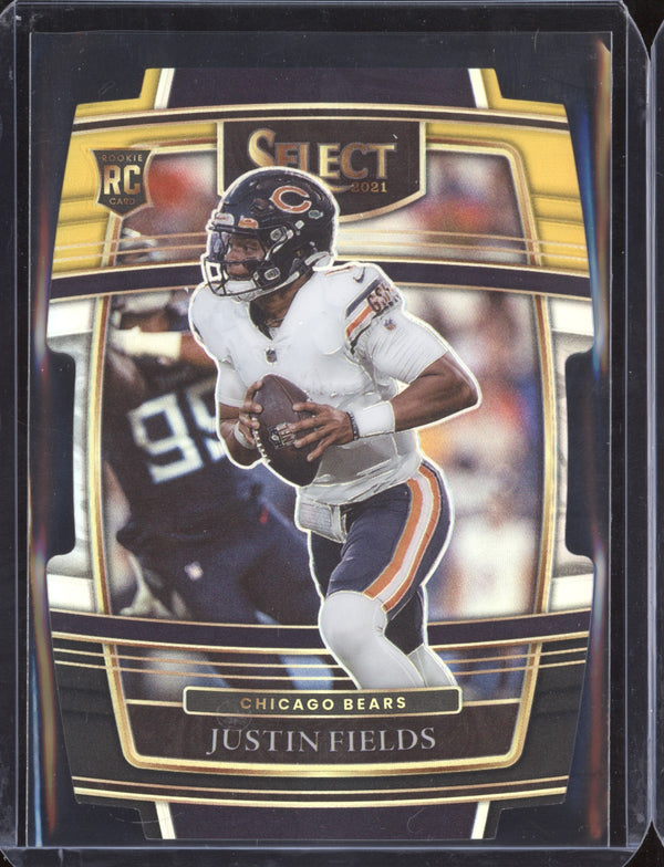 Justin Fields 2021 Panini Select 50 Black Gold Die Cut RC