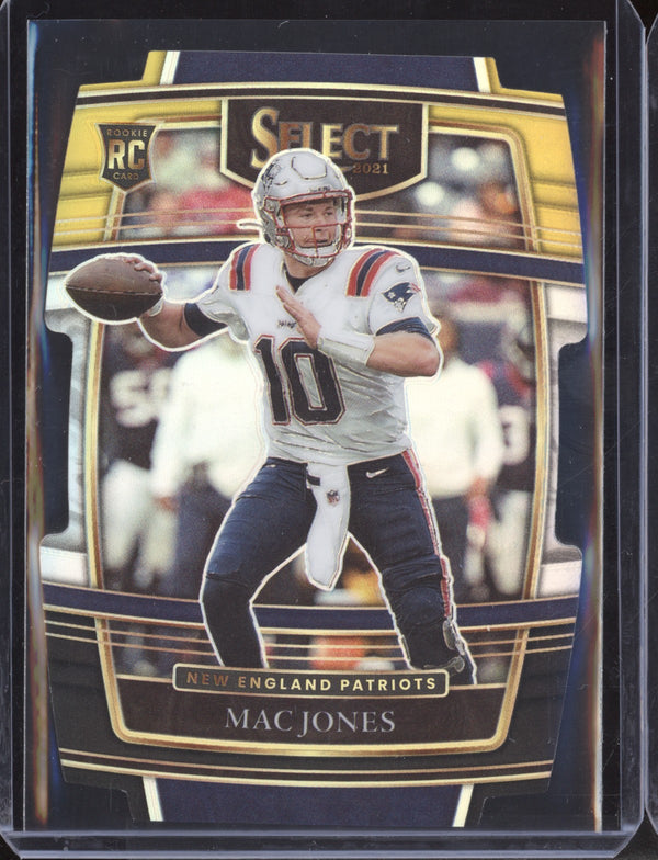 Mac Jones 2021 Panini Select 51 Black Gold Die Cut RC