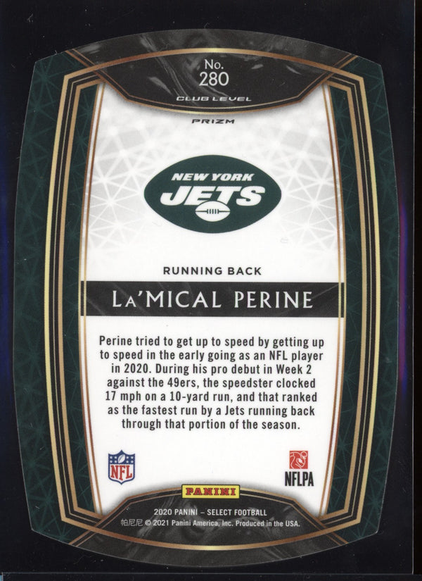 La'Mical Perine 2020 Panini Select Club Level Red Die Cut RC