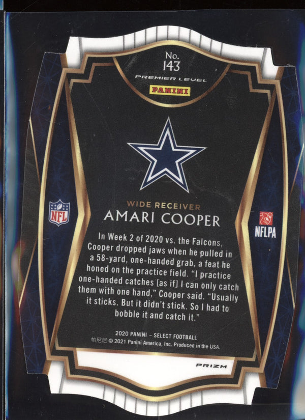 Amari Cooper 2020 Panini Select Premier Level Tri-Color Die Cut