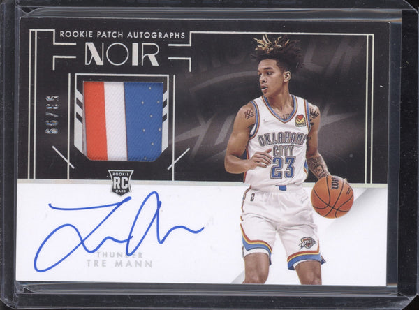 Tre Mann 2021-22 Panini Noir 369 Rookie Patch Autograph RC 53/99