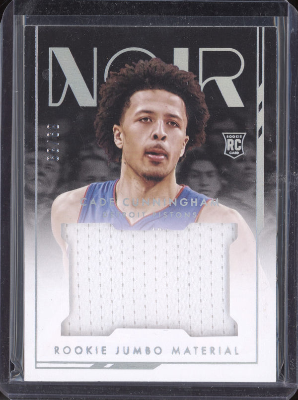 Cade Cunningham 2021-22 Panini Noir RJM-CCH Rookie Jumbo Materials RC 89/99