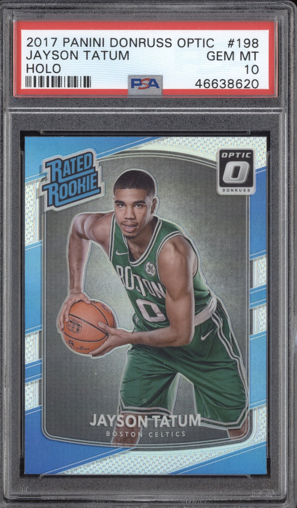 Jayson Tatum 2017-18 Panini Donruss Optic Holo RC PSA 10