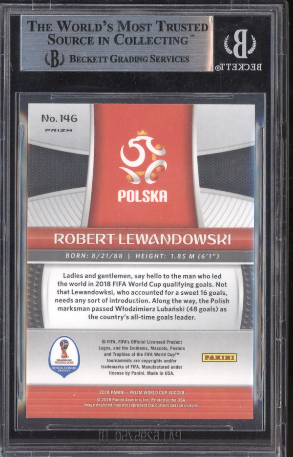 Robert Lewandowski 2018 Panini Prizm World Cup Silver BGS  9