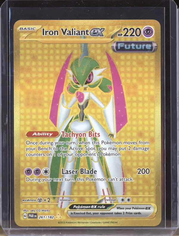 Iron Valiant ex 2023 Pokemon Paradox Rift 261/182 Hyper Rare Gold