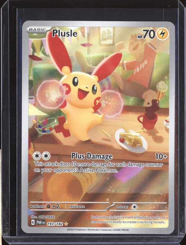 Plusle 2023 Pokemon Paradox Rift 193/182 Illustration Rare