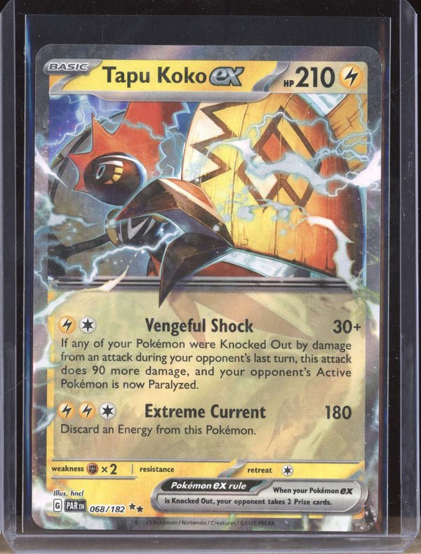 Tapu Koko ex 2023 Pokemon Paradox Rift 68/182 Double Rare