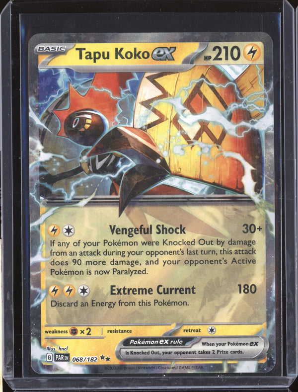 Tapu Koko ex 2023 Pokemon Paradox Rift 68/182 Double Rare