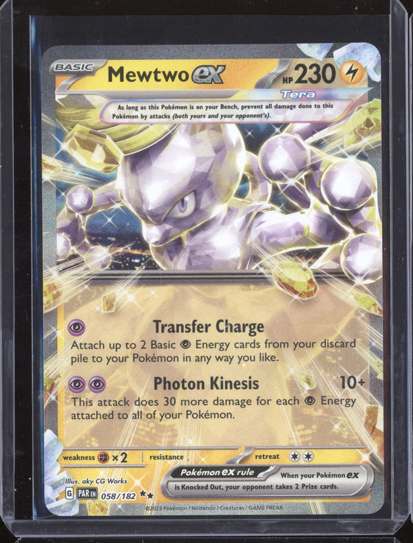 Mewtwo ex 2023 Pokemon Paradox Rift 58/182 Double Rare