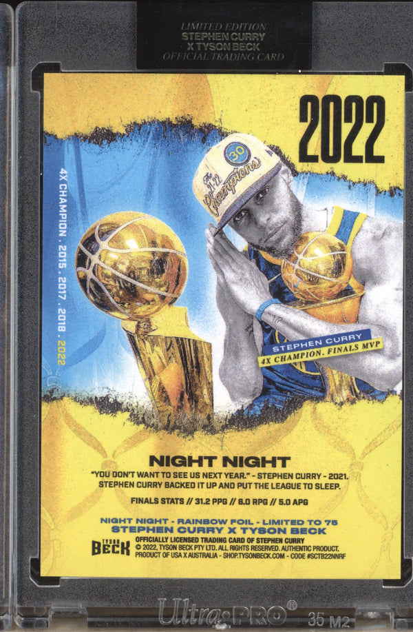 Stephen Curry 2022 Tyson Beck x Stephen Curry  2022 Night Night