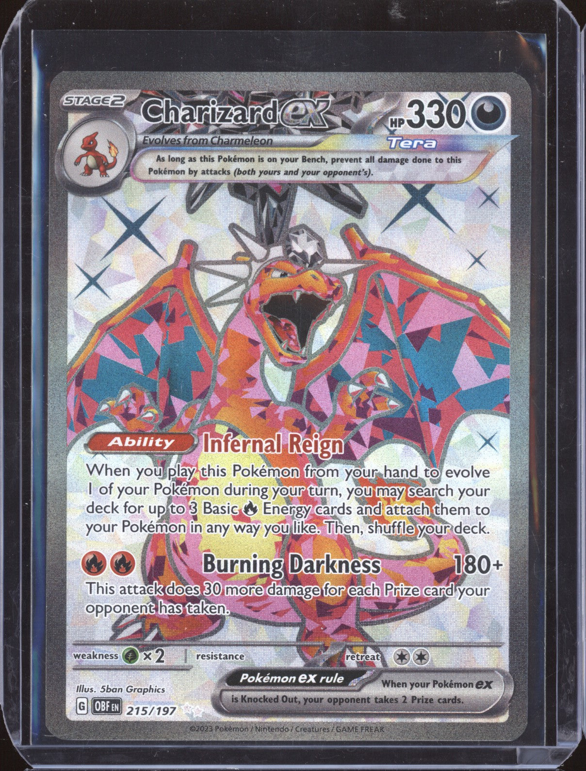 Charizard ex 2023 Pokemon Obsidian Flames 215 Ultra Rare - The Hobby