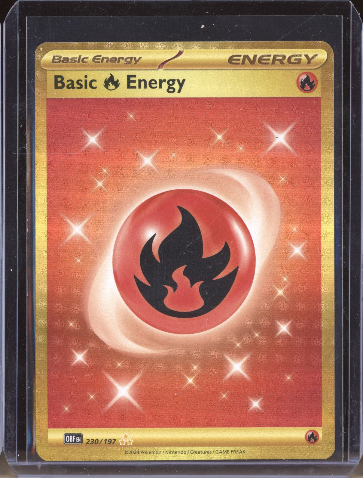 Basic Fire Energy 2023 Pokemon Obsidian Flames 230 Hyper Rare