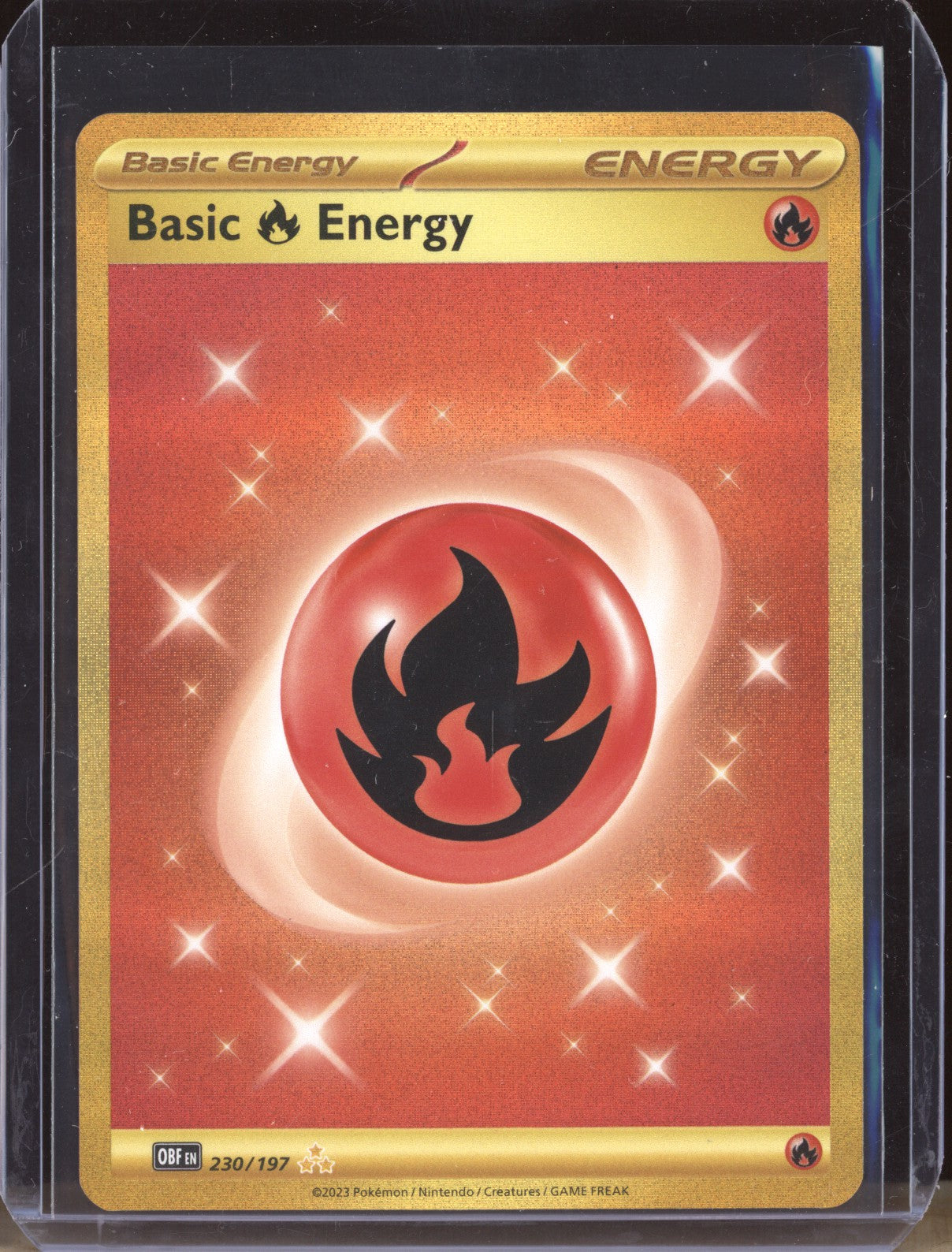 Basic Fire Energy 2023 Pokemon Obsidian Flames 230 Hyper Rare