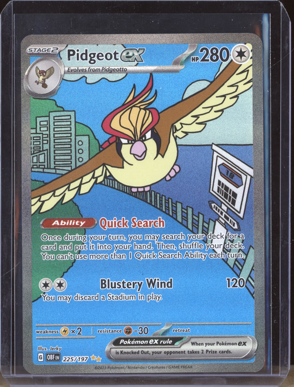 Pidgeot ex 2023 Pokemon Obsidian Flames 225 Special Illustration Rare