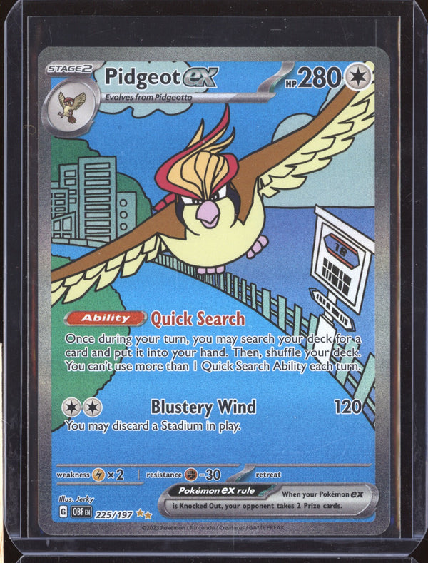 Pidgeot ex 2023 Pokemon Obsidian Flames 225 Special Illustration Rare