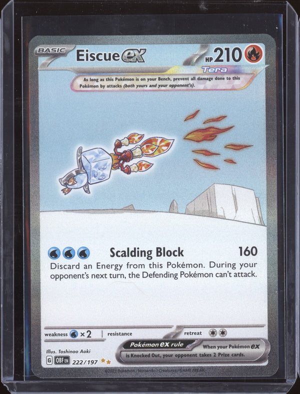 Eiscue ex 2023 Pokemon Obsidian Flames 222 Special Illustration Rare