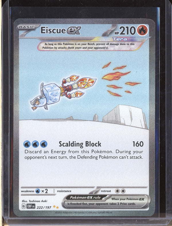 Eiscue ex 2023 Pokemon Obsidian Flames 222 Special Illustration Rare