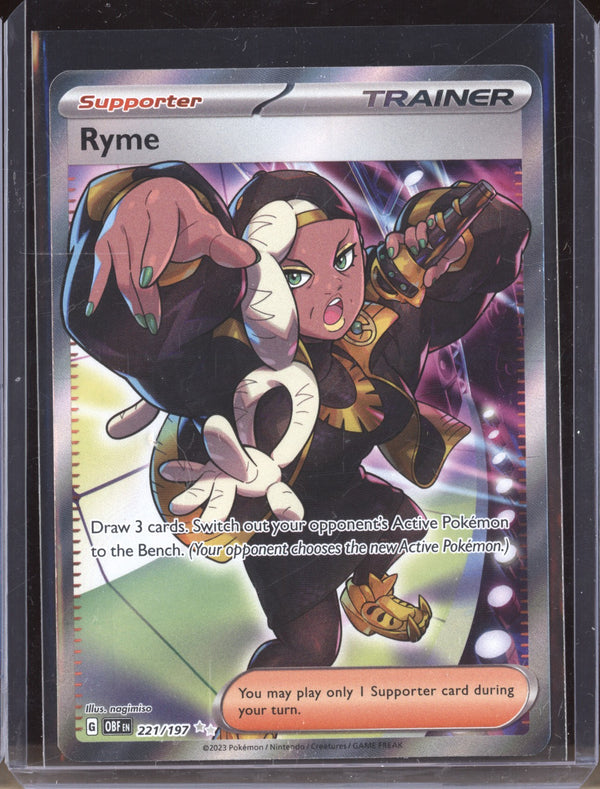 Ryme 2023 Pokemon Obsidian Flames 221 Ultra Rare