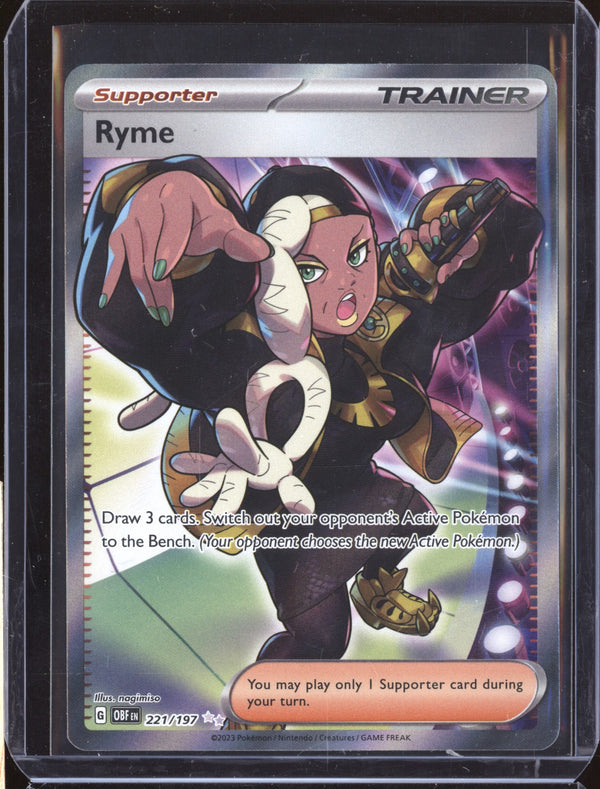 Ryme 2023 Pokemon Obsidian Flames 221 Ultra Rare