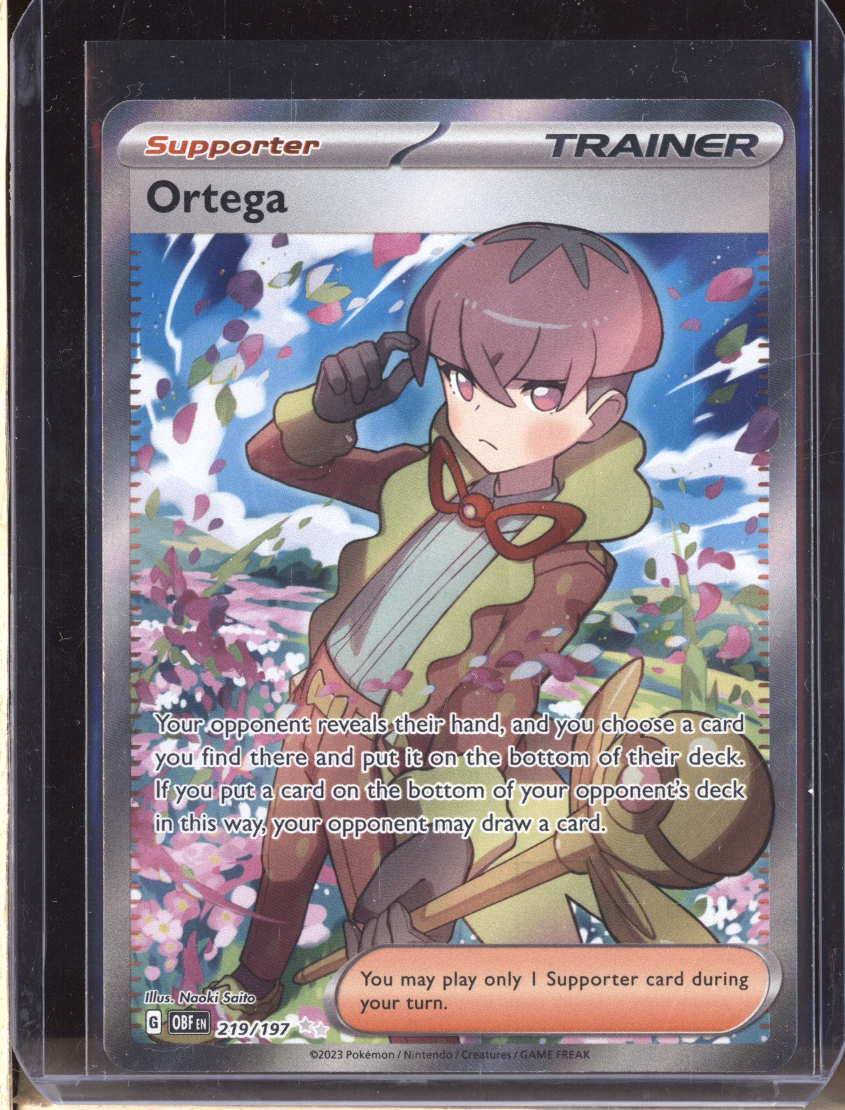 Ortega 2023 Pokemon Obsidian Flames 219 Ultra Rare