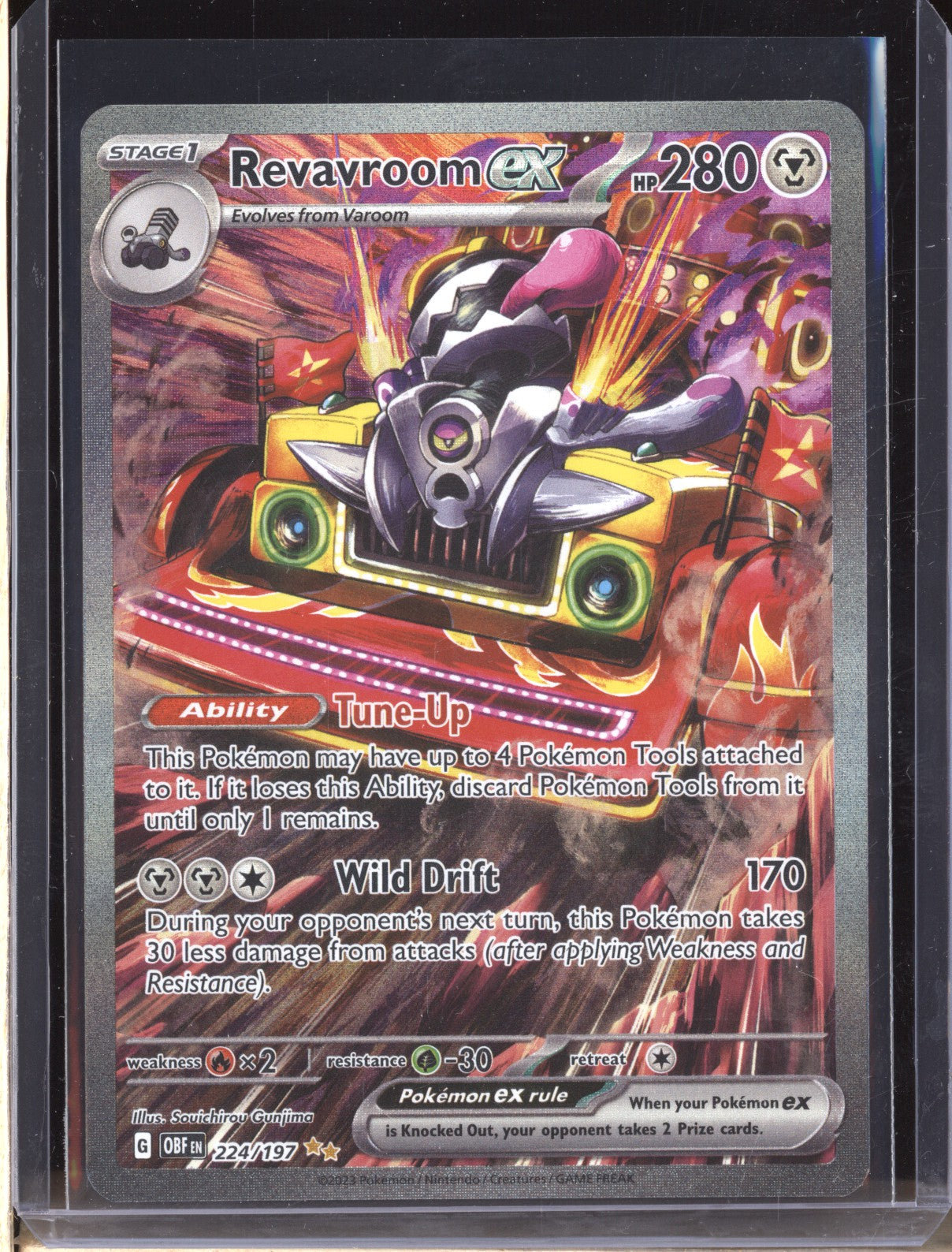 Revavroom ex 2023 Pokemon Obsidian Flames 224 Special Illustration Rare